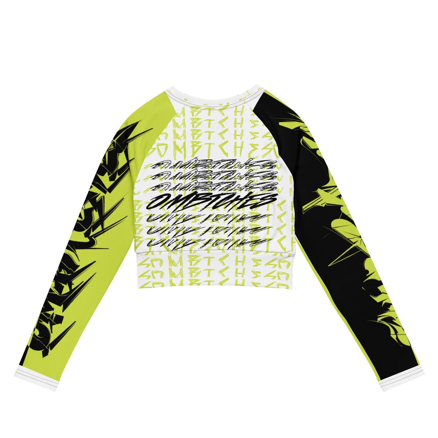 Recycled long-sleeve crop top